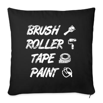 Painter's Saying - Sofa pillowcase 17,3'' x 17,3'' (45 x 45 cm) - black - Front