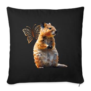 Quokka - Housse de coussin décorative 45 x 45 cm - noir - Devant