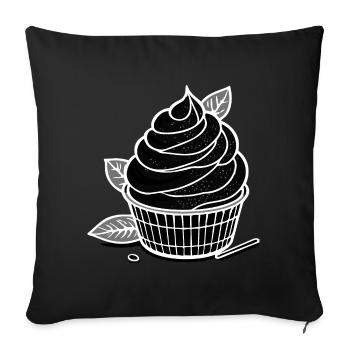 Crème glacée au matcha - Housse de coussin décorative 45 x 45 cm - noir - Devant