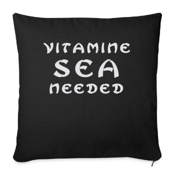 Vitamine Mer - Housse de coussin décorative 45 x 45 cm - noir - Devant