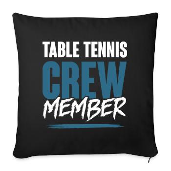 Table Tennis Crew - Sofakissenbezug 45 x 45 cm - Schwarz - Vorne