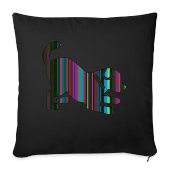 Welpe - Sofakissenbezug 45 x 45 cm - Schwarz - Vorne
