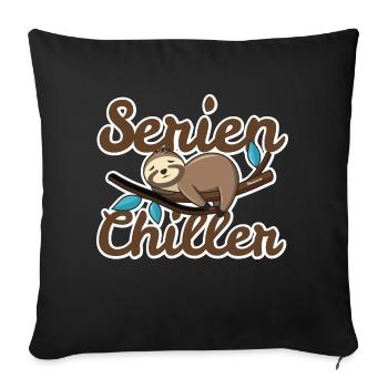 Serien-Chiller - Sofakissenbezug 45 x 45 cm - Schwarz - Vorne