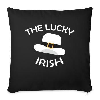 The Lucky Irish St Patrick's Day - Sofa pillowcase 17,3'' x 17,3'' (45 x 45 cm) - black - Front