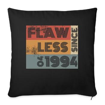 30e anniversaire Impeccable depuis 04/1994 - Housse de coussin décorative 45 x 45 cm - noir - Devant