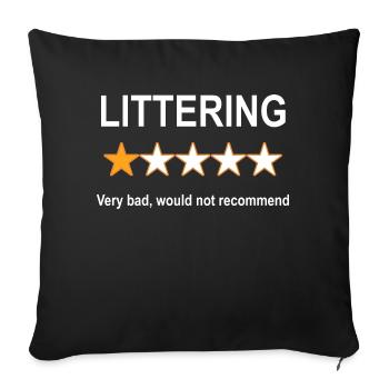 Anti Pollution 1 Star Review - Sofa pillowcase 17,3'' x 17,3'' (45 x 45 cm) - black - Front