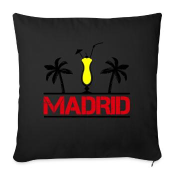 Madrid - Sofa pillowcase 17,3'' x 17,3'' (45 x 45 cm) - black - Front