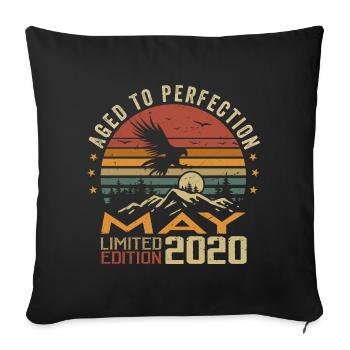Mai 2020 Geburtstag Mai 2020 Geschenk 2020 Mai - Sofakissenbezug 45 x 45 cm - Schwarz - Vorne