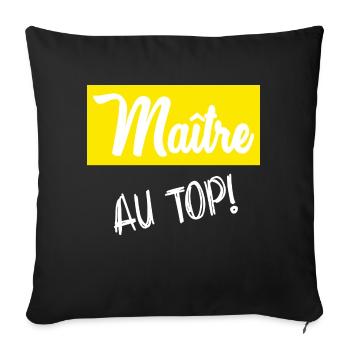 MEISTER. MEISTER. HUMOR - Sofakissenbezug 45 x 45 cm - Schwarz - Vorne