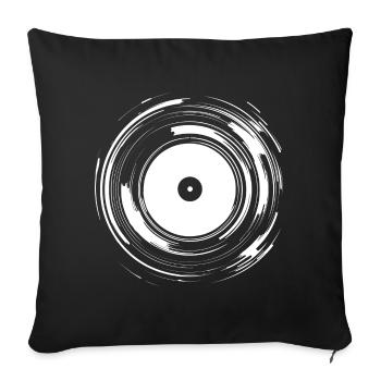 Disc Jockey Turntable - Sofa pillowcase 17,3'' x 17,3'' (45 x 45 cm) - black - Front