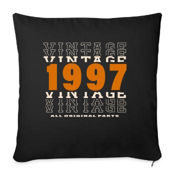 1997: Vintage - 27th Anniversary - Sofa pillowcase 17,3'' x 17,3'' (45 x 45 cm) - black - Front
