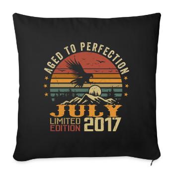 Vintage July 2017 Anniversary July 2017 - Sofa pillowcase 17,3'' x 17,3'' (45 x 45 cm) - black - Front