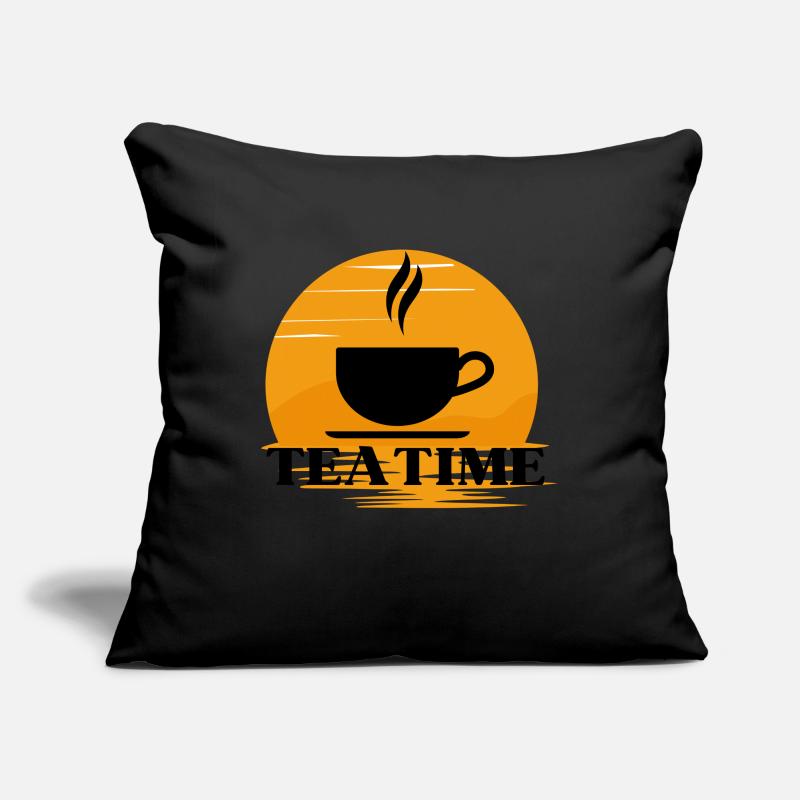 Tea Time ! Housse de coussin décorative 45 x 45 cm