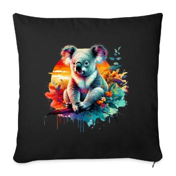Koala - Housse de coussin décorative 45 x 45 cm - noir - Devant