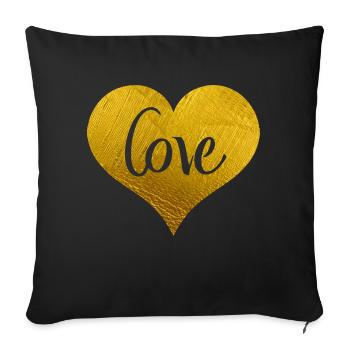 Love Wins - Sofakissenbezug 45 x 45 cm - Schwarz - Vorne