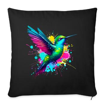Colibri - Housse de coussin décorative 45 x 45 cm - noir - Devant