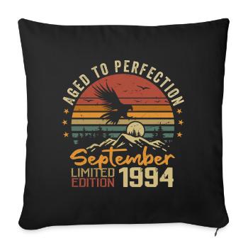 September 1994 Anniversaire Nées en Septembre 1994 - Housse de coussin décorative 45 x 45 cm - noir - Devant