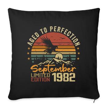 September 1982 Birthdays born in September 1982 - Sofa pillowcase 17,3'' x 17,3'' (45 x 45 cm) - black - Front