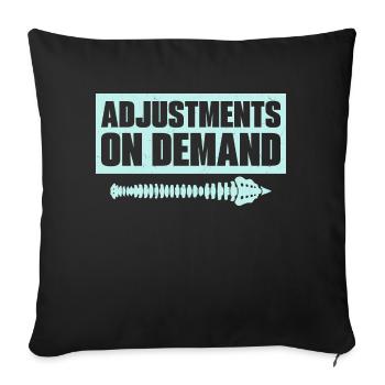 Adjustments On Demand Chiropractor Physical Therap - Sofakissenbezug 45 x 45 cm - Schwarz - Vorne