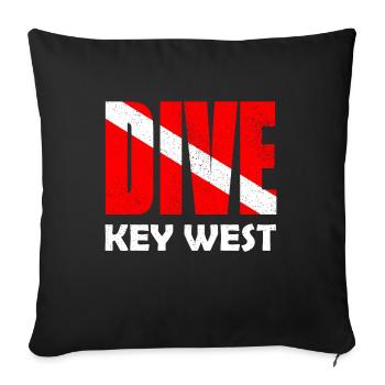 Dive Key West Caribbean Caribbean United States Florida - Sofa pillowcase 17,3'' x 17,3'' (45 x 45 cm) - black - Front
