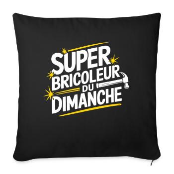Super bricoleur du dimanche - Housse de coussin décorative 45 x 45 cm - noir - Devant