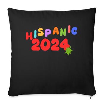 Hispanique 2024 - Housse de coussin décorative 45 x 45 cm - noir - Devant