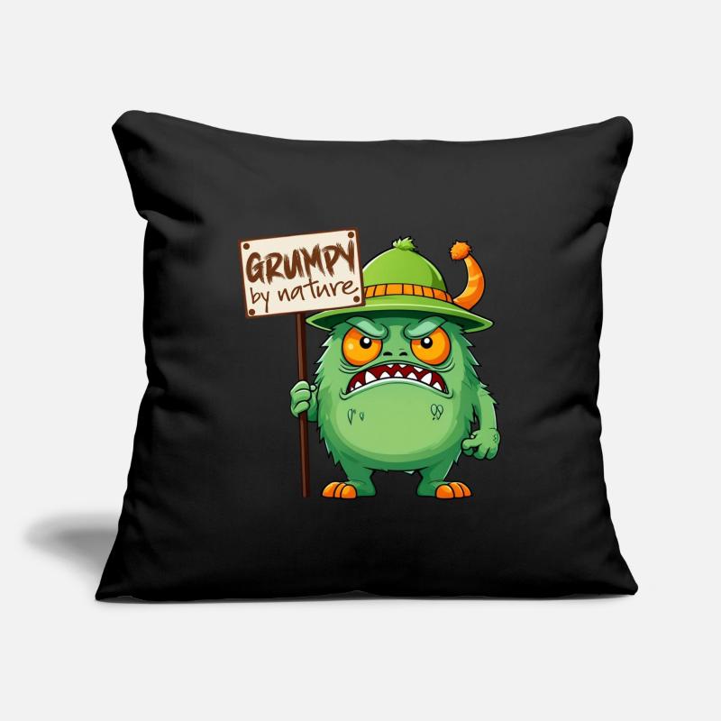 Funny monster grumpy grumpy bad-tempered Sofa pillowcase 17,3'' x 17,3'' (45 x 45 cm)