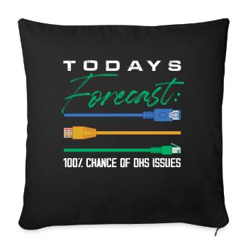 prévisions d’aujourd’hui 100 chance de problèmes dhs Design - Housse de coussin décorative 45 x 45 cm - noir - Devant