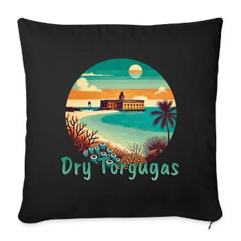 Dry Tortugas Florida Beach Fortress - Sofa pillowcase 17,3'' x 17,3'' (45 x 45 cm) - black - Front