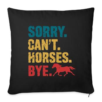 Horse Horse Riding Horse Riding Jumping - Sofa pillowcase 17,3'' x 17,3'' (45 x 45 cm) - black - Front