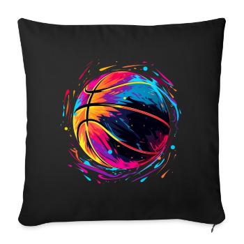 Retro Basketball Vaporwave - Sofa pillowcase 17,3'' x 17,3'' (45 x 45 cm) - black - Front