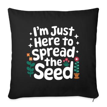 Gardener Garden Plants Gardening - Sofa pillowcase 17,3'' x 17,3'' (45 x 45 cm) - black - Front