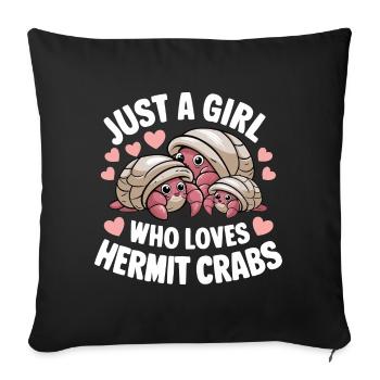 Crab Hermit Crab Crab Crab Crab - Sofa pillowcase 17,3'' x 17,3'' (45 x 45 cm) - black - Front