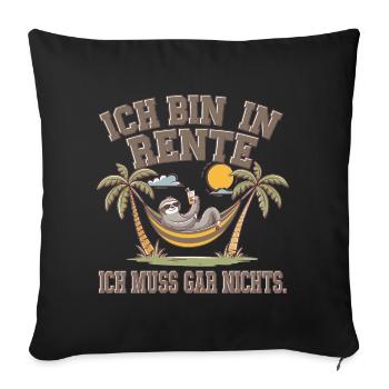 Je suis à la retraite, je n’ai rien à faire - Housse de coussin décorative 45 x 45 cm - noir - Devant