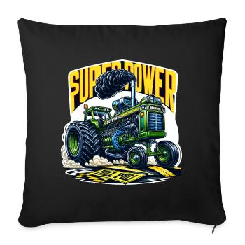 Super tractor - Sofa pillowcase 17,3'' x 17,3'' (45 x 45 cm) - black - Front