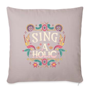 Accro de la chanson - Housse de coussin décorative 45 x 45 cm - taupe clair - Devant