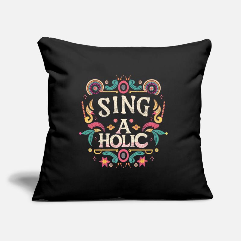 Accro de la chanson Housse de coussin décorative 45 x 45 cm