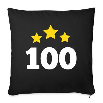 100 Years Star - 100th Anniversary Gift - Sofa pillowcase 17,3'' x 17,3'' (45 x 45 cm) - black - Front
