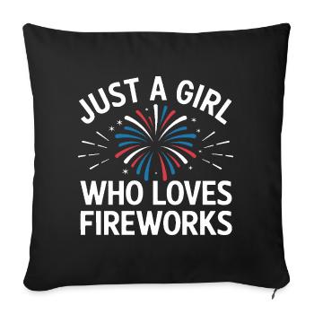 Pyrotechnie Feux d’artifice Pyrotechnie - Housse de coussin décorative 45 x 45 cm - noir - Devant