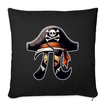 Pirate Pi Day Pirate Motif Math Fans Teacher - Sofa pillowcase 17,3'' x 17,3'' (45 x 45 cm) - black - Front