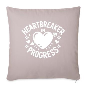 Heartbreaker in Progress - Sofa pillowcase 17,3'' x 17,3'' (45 x 45 cm) - light taupe - Front