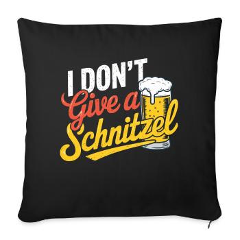 I Don't Give a Schnitzel - Sofa pillowcase 17,3'' x 17,3'' (45 x 45 cm) - black - Front