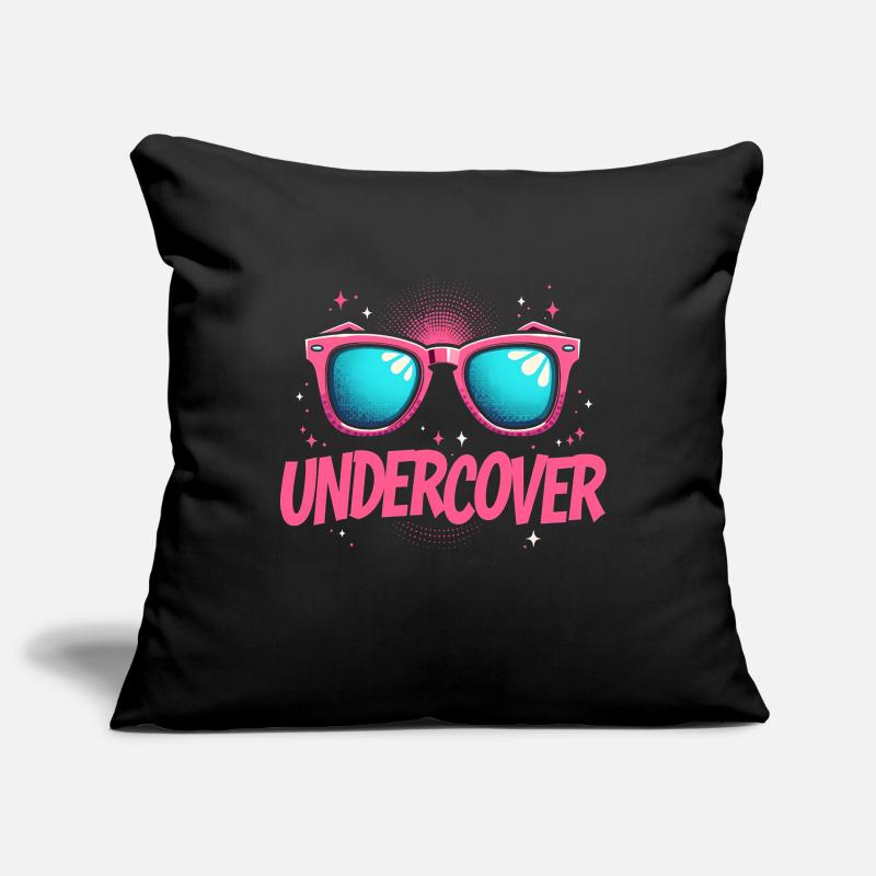 Discours sous couverture - Conception de lunettes de soleil Housse de coussin décorative 45 x 45 cm
