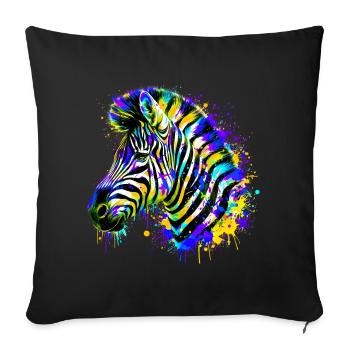 Zèbre - Housse de coussin décorative 45 x 45 cm - noir - Devant