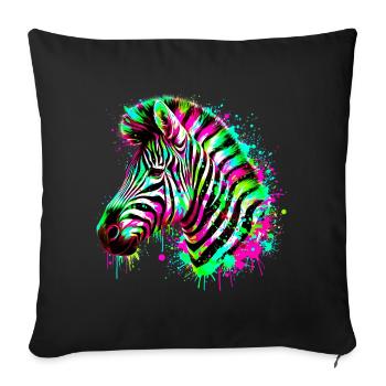 Zèbre - Housse de coussin décorative 45 x 45 cm - noir - Devant