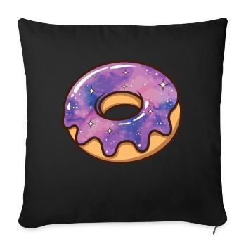 Beignet de la galaxie cosmique - Housse de coussin décorative 45 x 45 cm - noir - Devant