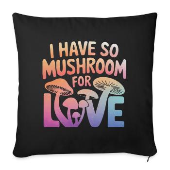 Mushroom Mushrooms Funghi Mushroom - Sofa pillowcase 17,3'' x 17,3'' (45 x 45 cm) - black - Front