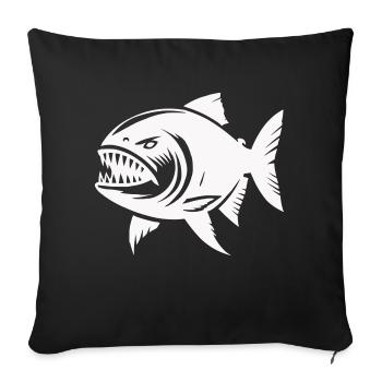 piranha - Sofa pillowcase 17,3'' x 17,3'' (45 x 45 cm) - black - Front
