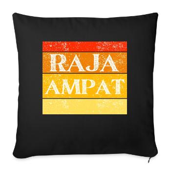 Beauty of Raja Ampat - Sofa pillowcase 17,3'' x 17,3'' (45 x 45 cm) - black - Front