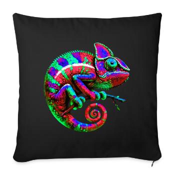 Chameleon - Sofa pillowcase 17,3'' x 17,3'' (45 x 45 cm) - black - Front
